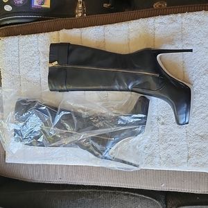 Michael Kors Black Leather Stiletto Boots